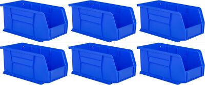 Hudson Exchange 11'' x 5-1/2'' x 5'' (6 Pack) Plastic Stackable Storage Bin