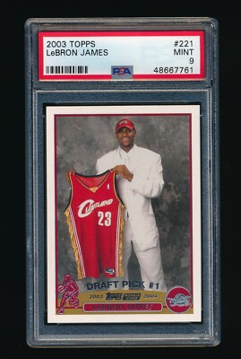 PSA 9 LEBRON JAMES 2003-04 TOPPS ROOKIE CARD RC (7761) *LOS