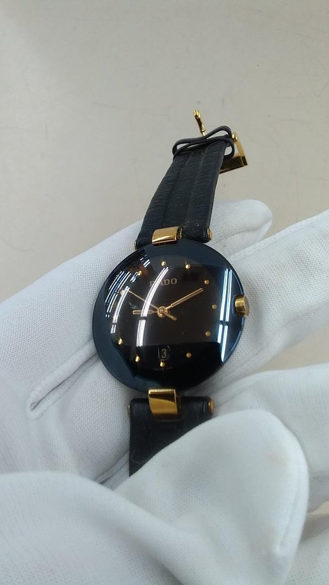 Rado Quartz Analog Wristwatch Color Black Round Swiss
