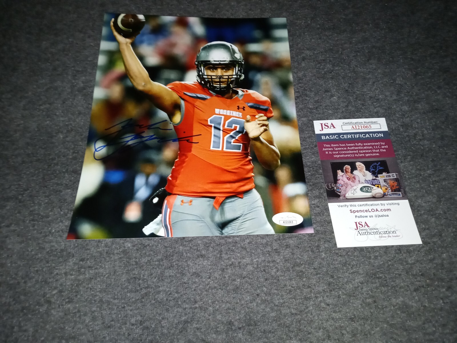 Taulia Tagovailoa Autographed Signed Maryland Terrapins 8x10 Jsa 