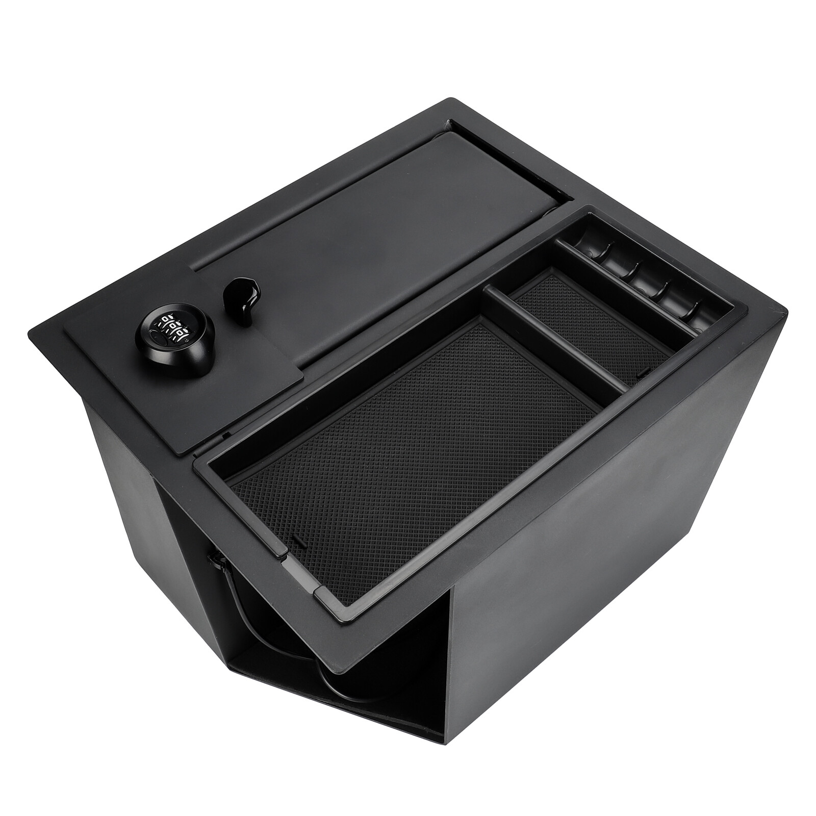 Hidden Car Gun Center Console Safe Box w/ Lock & LED For 2014-2021 Toyota Tundra