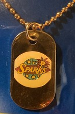 LOS ANGELES SPARKS WNBA "DOGTAG for PEOPLE"  PENDANT w/Chain