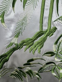 Eastern Collection Vintage Japanese Embroidered Peacock Belted Kimono Robe OS