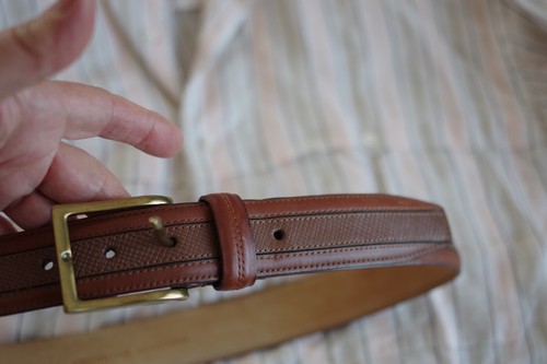 Cole Haan brown men's dress belt size 32/80 W 1.5" NWOT - Picture 4 of 4