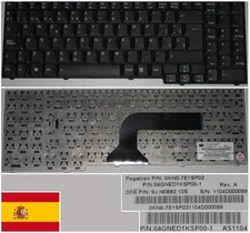 Spanish Qwerty Keyboard ASUS M70L M50 0KN0-7E1SP03 04GNED1KSP00-1 9J.N0B82.10S