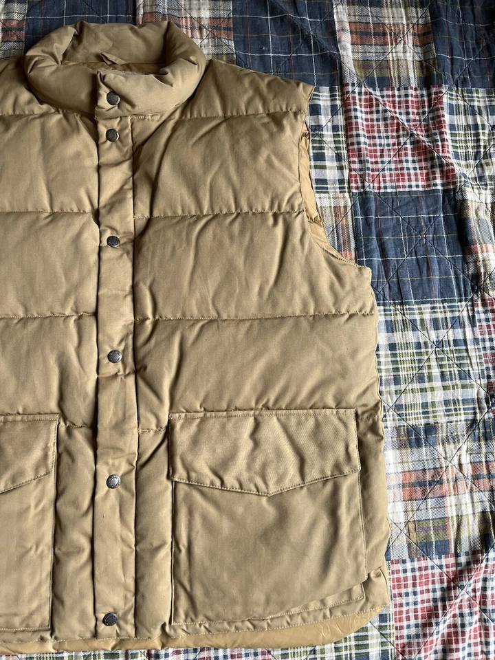 Vintage Cabela’s Waterfowl Down Tan Men’s Size 2XL Hunting Fishing Outdoor Vest - Image 2 of 4