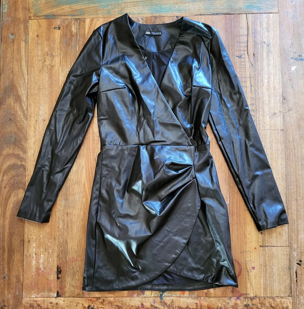 Zara Faux Leather Long Sleeve Dresses for Women for sale | eBay