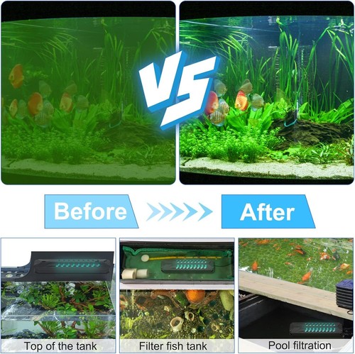 Aquarium Clean Ligh Submersible UV Light with Timer Fish Tank Green Clear Lamp - Picture 6 of 9