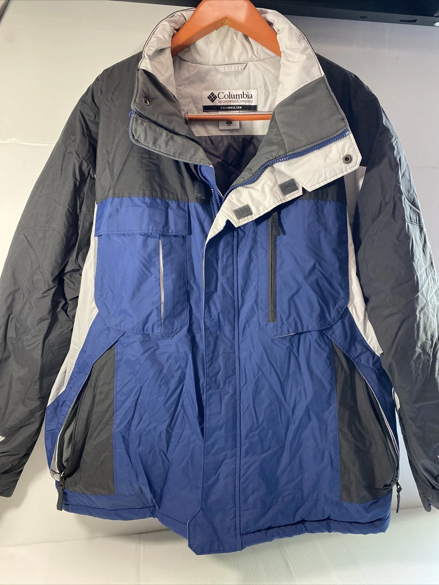 Columbia Sportswear Omni Tech Titanium Winter Ski Jacket Blue