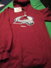 NWT REEBOK NHL HOCKEY COLORADO AVALANCHE MENS HOODIE HOODED SWEATSHIRT MAROON SM