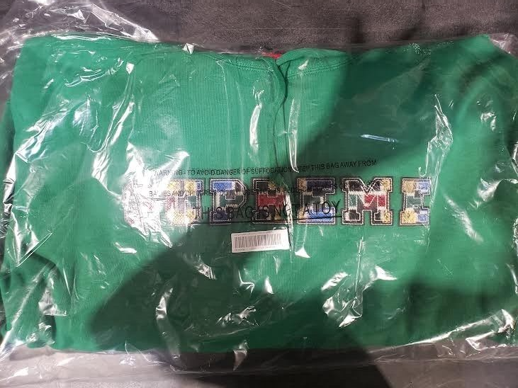23AW★Supreme Collegiate Patchwork Leather Hooded Sweatshirt Supreme Collegiate Patchwork Leather Hooded Sweatshirt (FW23
