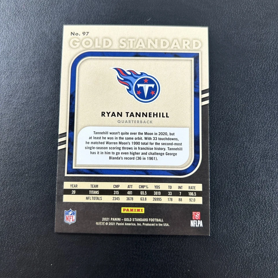 2021 Panini Gold Standard #97 Ryan Tannehill Titans #ed 18/99 - Image 2 of 2
