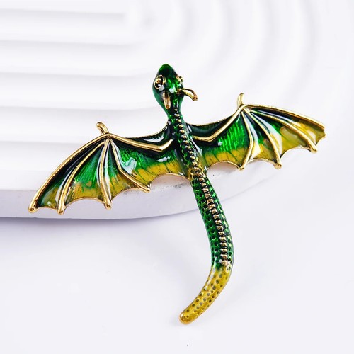 Broche Dragon Volant Ancienne En Argent 800/1000° - Poinçon Sanglier, Vers 1900, état Neuf De Stock