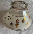 Vintage Libbey Gold Leaf Frosted Glass Chip / Salad Bowl 10.5" — photo 4
