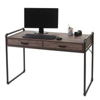 Computertisch HWC-F58, Schreibtisch, Industriedesign 75X120X60Cm, Braun
