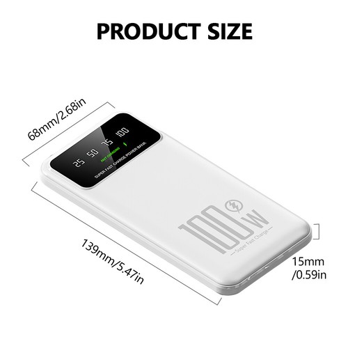 20000mAh Power Bank USB-C Fast Charger Battery Pack Portable for Mobile Phone UK - Picture 9 of 9