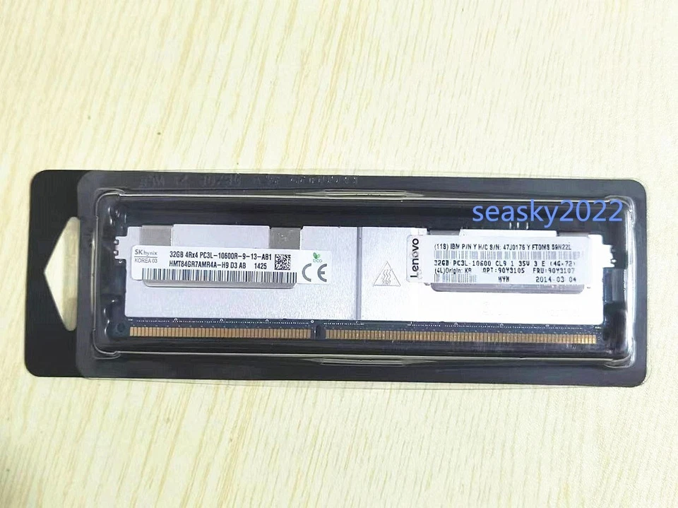 Lenovo 47J0176 90Y3105 FRU:90Y3107 32GB 4RX4 PC3L-10600R DDR3 ECC Server RAM - Image 2 of 4