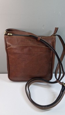 Gianni Conti italienische braune Lederhandtasche Umhängetasche neu ohne Etikett Handtasche klein