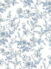 Light Blue Botanical Floral Shelf Liner Contact Paper Peel and Stick Botanical F