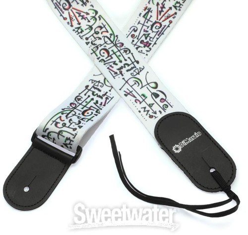 DiMarzio Steve Vai 2" Guitar Strap with Leather Ends - Art White - Bild 2 von 7
