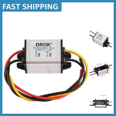 3A Adjustable Waterproof Buck Converter 8-22V to 3-15V - Safe Voltage Regulator
