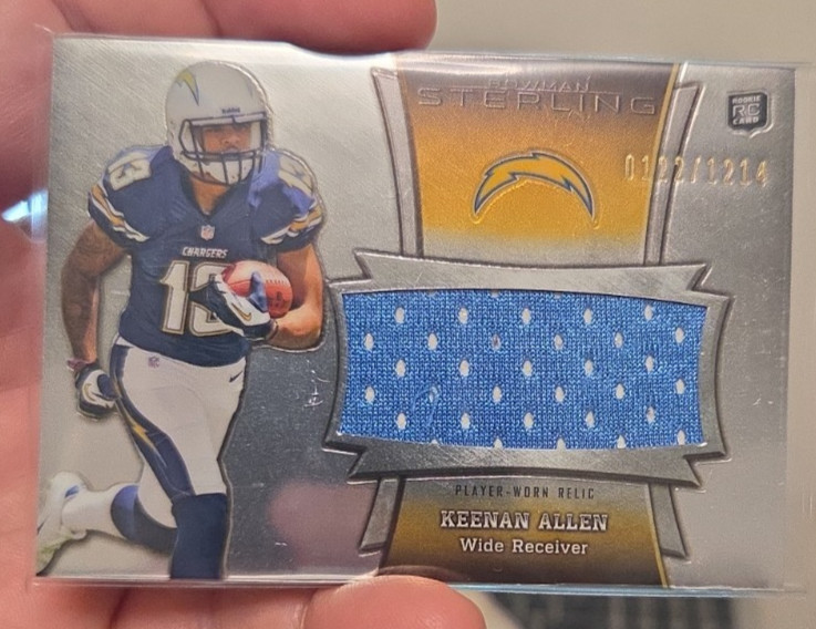 Keenan Allen RC 2013 Bowman Sterling "Rookie Relic" #BSJRR-KA #/1214 / CHARGERS