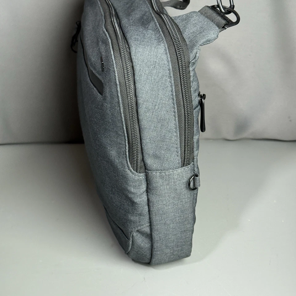 Travelon Antirrobo Urbano Este Oeste Tableta Bolso Mensajero Gris Pizarra Viaje 13" Foto 4 de 4