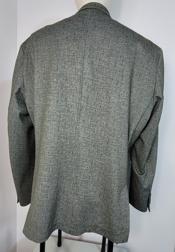Daniel Hechter 44R Mens Sport Coat Jacket Blazer Polyester Blend Green Grey - Picture 3 of 12
