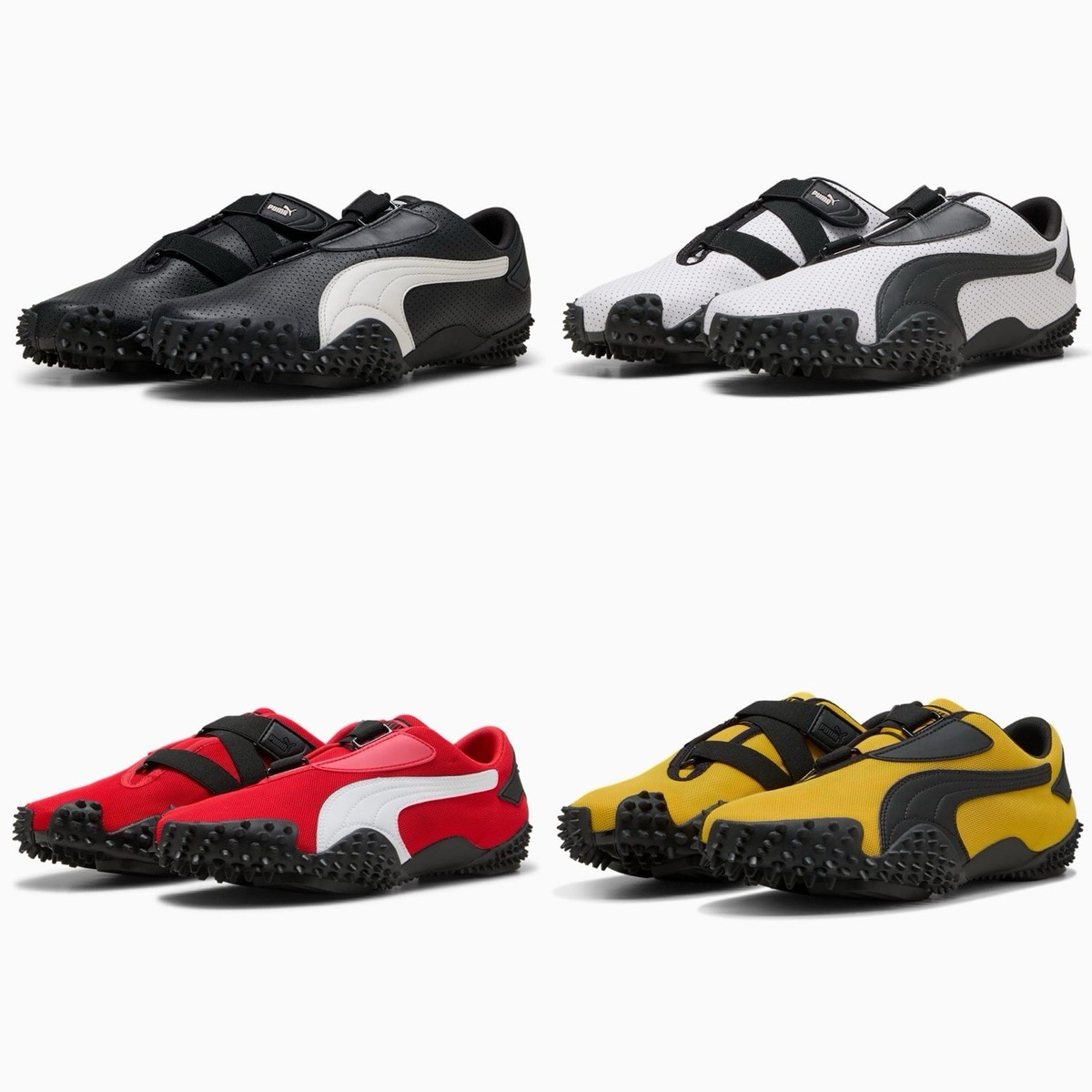 Puma Mostro Perforated Leather Pack White/Black/Yellow/Red Women