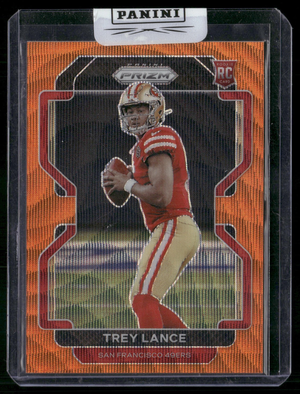 2021 Panini Prizm #333 Trey Lance Orange Wave #/60