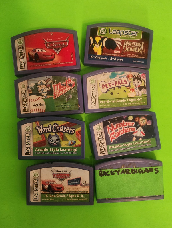 LeapFrog Leapster Educational Learning Game Cartridges Lot of 9, Cars