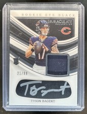 2023 Immaculate Tyson Bagent Rookie Eye Black RC Jersey Auto #/99