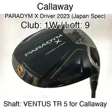 Callaway PARADYM X Driver 2023 Japan Spec 1W Driver 9 VENTUS TR 5 for Callaway
