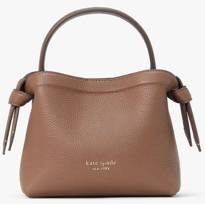 Kate Spade Knott Mini Crossbody Tote Bag Brown Leather Purse KD067