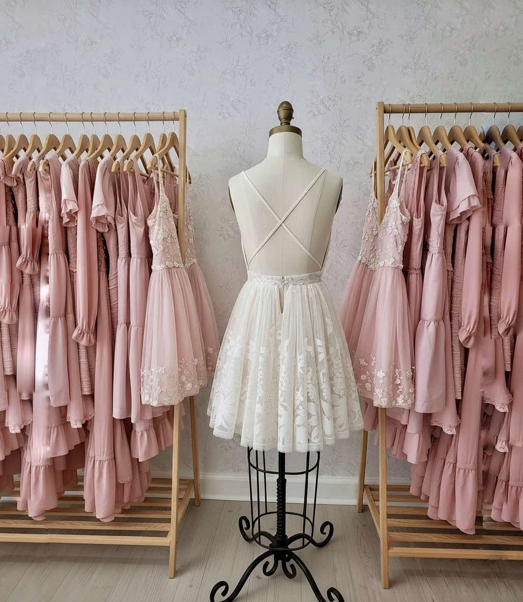 Ever After Elegant Mini Dress Prom View 5