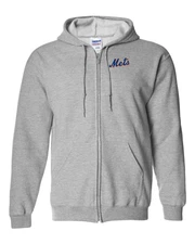 NY METS  Graphic Logo, Zip Hoodie, New York Baseball, Unisex Special. SHIPS FREE