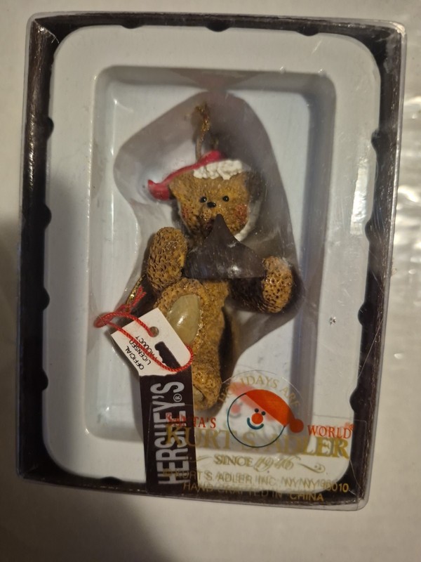 1999 Kurt Adler Hershey Bear Christmas Ornament New In The Original Package