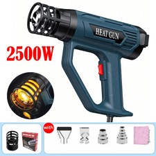 2500W Heat Gun Electric Hot Air Gun Stepless Temperature Heater 4 Nozzles Tool