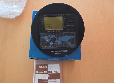 Casio World Time Quarz Alarm Tischuhr DQ-810U mit OVP & Anleitung