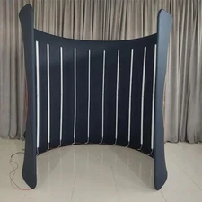 8ftx8ft Black 360 Photo Booth Backdrop Enclosure 28 LED Lightsfor Weddings Event