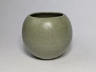 Vintage Haeger Pottery Orb Planter Vase Round Green 3.75" USA