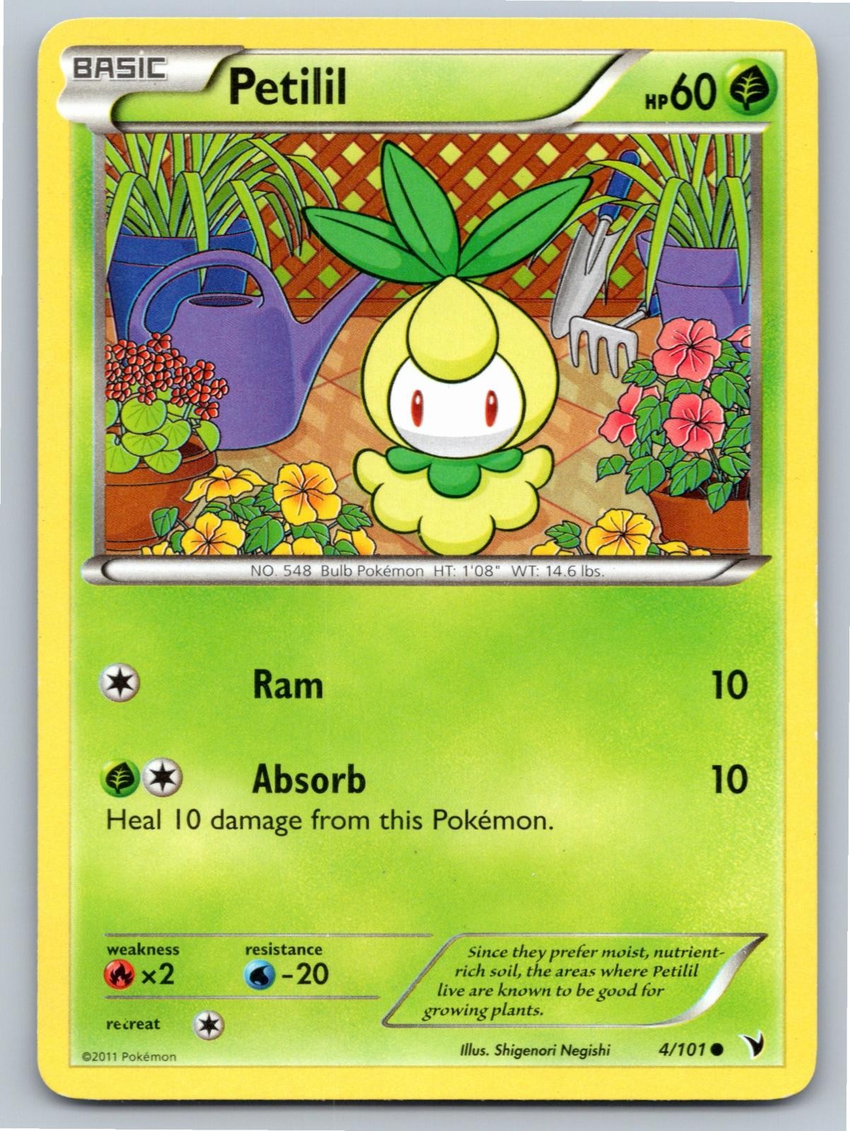 2011 POKEMON PETILIL NOBLE VICTORIES 4/101 C LP A88179 FREE S&H