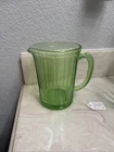 Medium Hazel Atlas Pitcher Uranium Glass Depression Glass