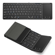 Omikamo Keyboard Wireless Foldable iPad Keyboard Bluetooth with Touchpad English
