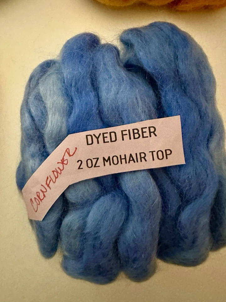 10.1oz Multicolor Mohair Top Natural Spinning Fiber Roving (A13) - Image 4 of 4