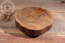 Live-Edge Wooden Display Riser on Turned Feet