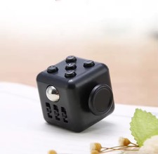 Black Fidget Cube Stress Relief Sensory Toy for Adults Kids
