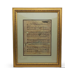 1909 Handwritten Music Manuscript Arthur A Penn Framed Antique Original Art