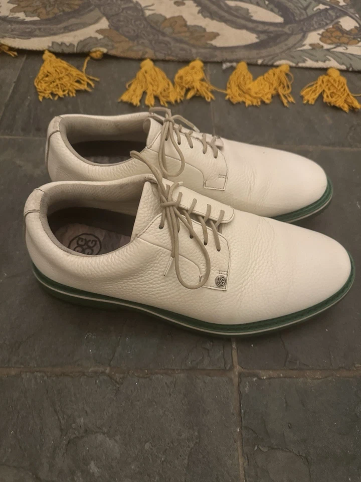 Zapatos de golf G/Fore usados talla 11,5 blanco verde Gallivanter Foto 2 de 3