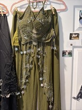 PROFESSIONAL BELLYDANCE COSTUME Olive GREEN HODA ZAKI SEXY DANCE PRINCESS Nice